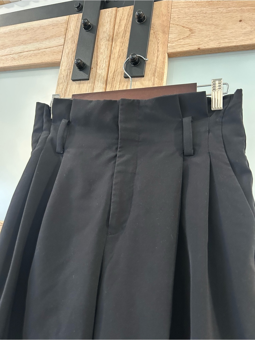 Black high-waisted dress pants, target